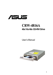 Asus 48x/16x/48x CD-RW Drive CRW-4816A User Manual