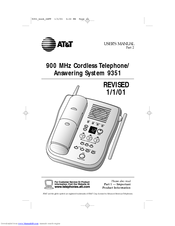 AT&T 9351 User Manual