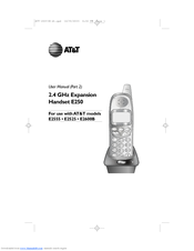 AT&T ATT E2555 -  E2555 2.4 GHz DSS Expandable Cordless Phone User Manual