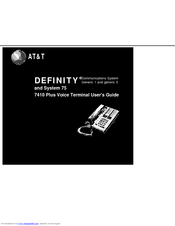 AT&T Definity 7410 User Manual