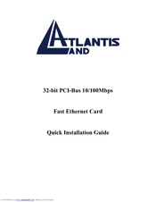 Atlantis Land A02-S32-S/M2 Quick Installation Manual