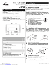 Aube Technologies TH147-P Installation And User Manual