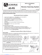 Audiovox AS-RS Installation Manual