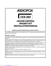 Audiovox CCS-203 Installation Manual