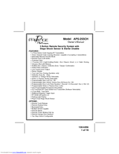 Audiovox Prestige Platinum APS-255CH Owner's Manual