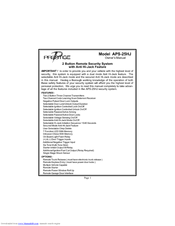 Audiovox Prestige APS-25HJ Owner's Manual