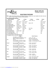 Audiovox Prestige Platinum APS-255 Installation Manual