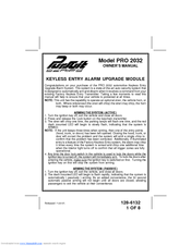 Audiovox PRO2032KD Owner's Manual