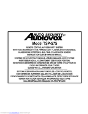 Audiovox TSP-575 Installation Manual & Owner's Manual