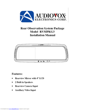 Audiovox 128-6927 Installation Manual