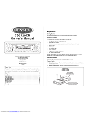 Jensen CD3720XM Owner's Manual