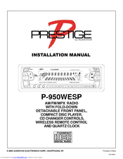 Audiovox P950WESP Installation Manual