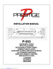 Audiovox Prestige P-953 Installation Manual