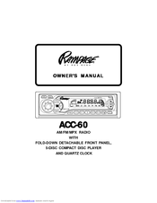 Audiovox Rampage ACC-60 Owner's Manual