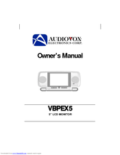 Audiovox VBPEX5 Owner's Manual