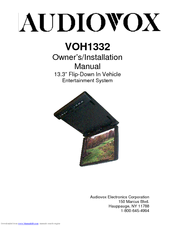 Audiovox VOH1332 Owners & Installation Manual