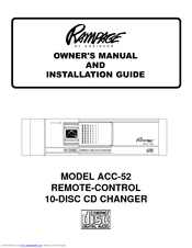 Audiovox Rampage ACC-52 Owner's Manual And Installation Manual