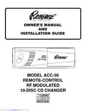 Audiovox Rampage ACC-56 Owner's Manual And Installation Manual