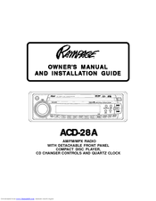 Audiovox 1286649A Owner's Manual And Installation Manual
