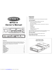 Audiovox Jensen MP5610 Owner's Manual