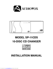 Audiovox SP-11CDS Installation Manual