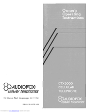 Audiovox CTX5000 Owner Operating Instructions