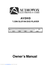 Audiovox AVDHD Owner's Manual