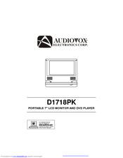 Audiovox D1718PK - DVD Player - 7 Instruction Manual