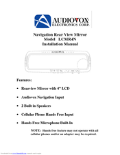 Audiovox LCMR4N Installation Manual