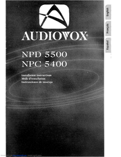 Audiovox NPD 5500 Installation Instructions Manual