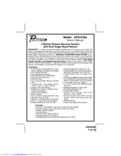 Audiovox Platinum Prestige APS-610a Owner's Manual