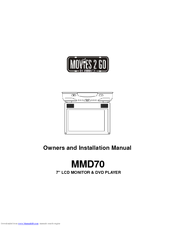 Audiovox Movies 2 Go MMD70 Owners & Installation Manual