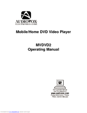 Audiovox MVDVD2 Operating Manual