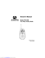 Audiovox FR1428 Owner's Manual