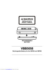 Audiovox VBP58 Installation & Owner's Manual