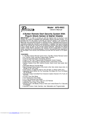Audiovox Prestige Platinum APS-995C Owner's Manual