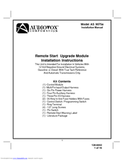 Audiovox AS 9075a Installation Instructions Manual