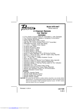 Audiovox Prestige Platinum APS 686T Owner's Manual