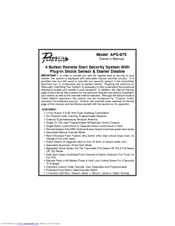 Prestige Platinum+ APS-875 Owner's Manual