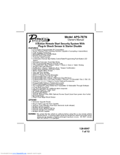 Audiovox aps787n Owner's Manual