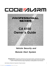 Audiovox Code Alarm CA 6150 Owner's Manual