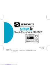 Audiovox Sirius SIR-PNP3 User Manual