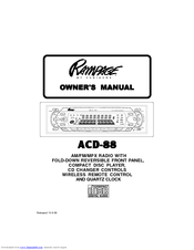 Audiovox Rampage ACD-88 Owner's Manual