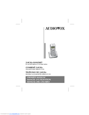 Audiovox TL1102 Owner's Manual