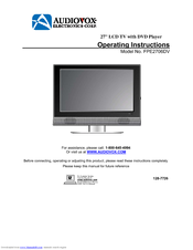 Audiovox FPE2706DV Operating Instructions Manual
