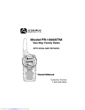 Audiovox GMRS1500XT Owner's Manual