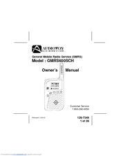 Audiovox GMRS600SCH Owner's Manual