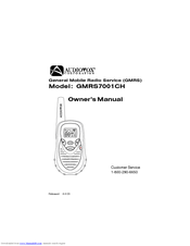 Audiovox GMRS7001CH Owner's Manual