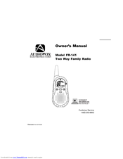Audiovox FR-141 Owner's Manual