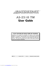 Autostart AS-2510 TW User Manual